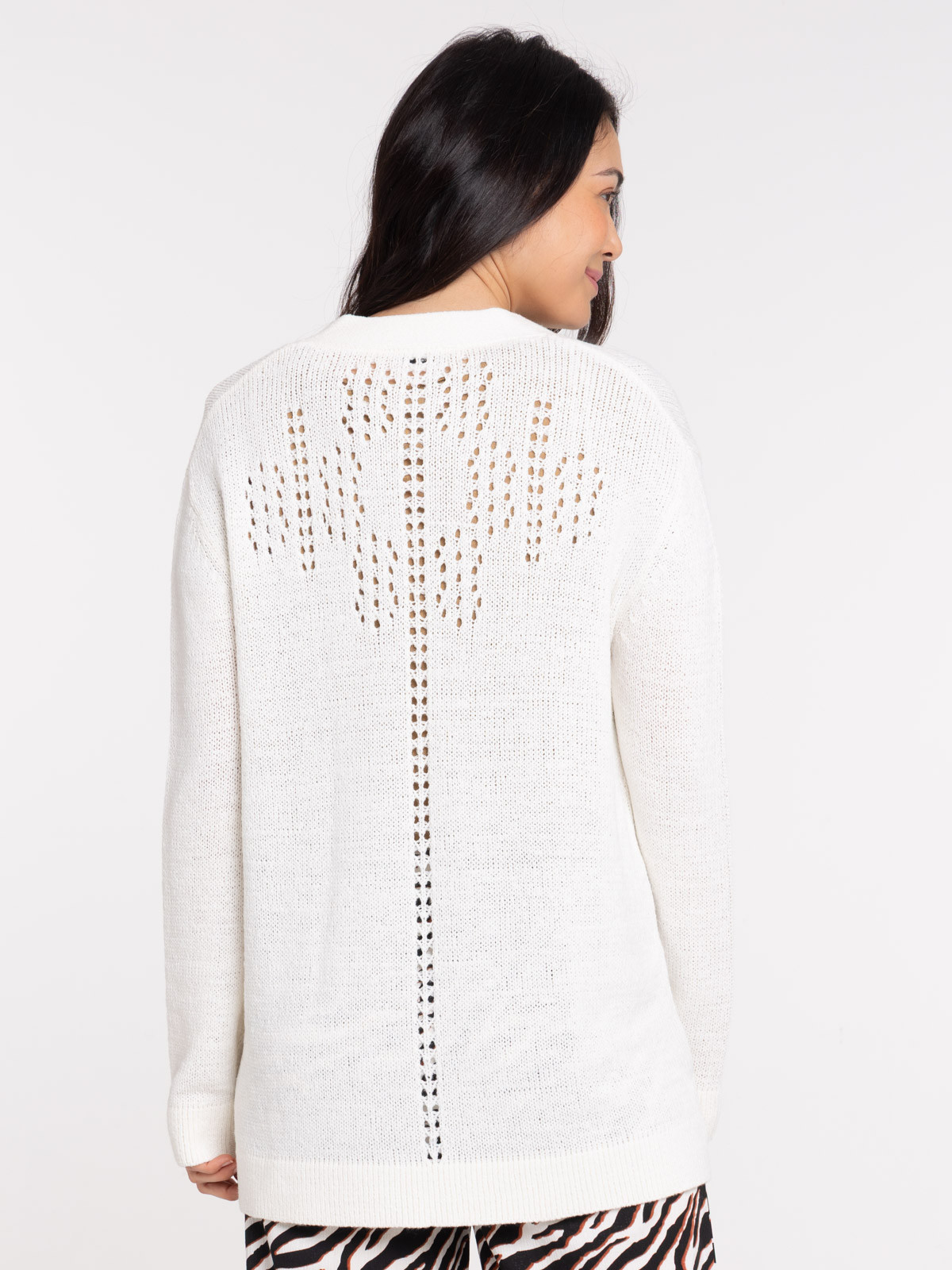 Gilet ouvert mi-long femme