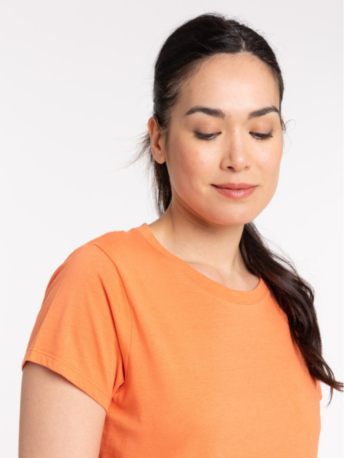 Tee-shirt col rond orange...