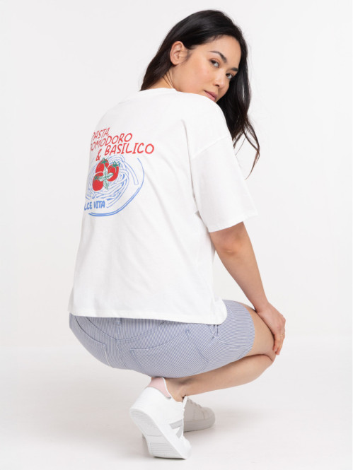 Tee-shirt motif tomate femme