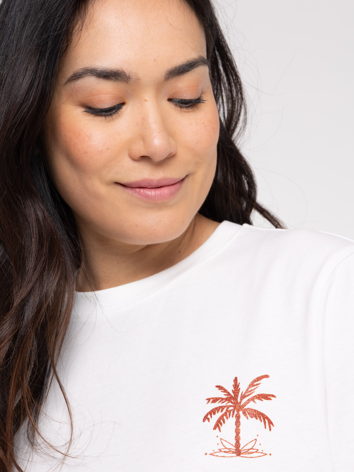 T-shirt imprimé écru femme