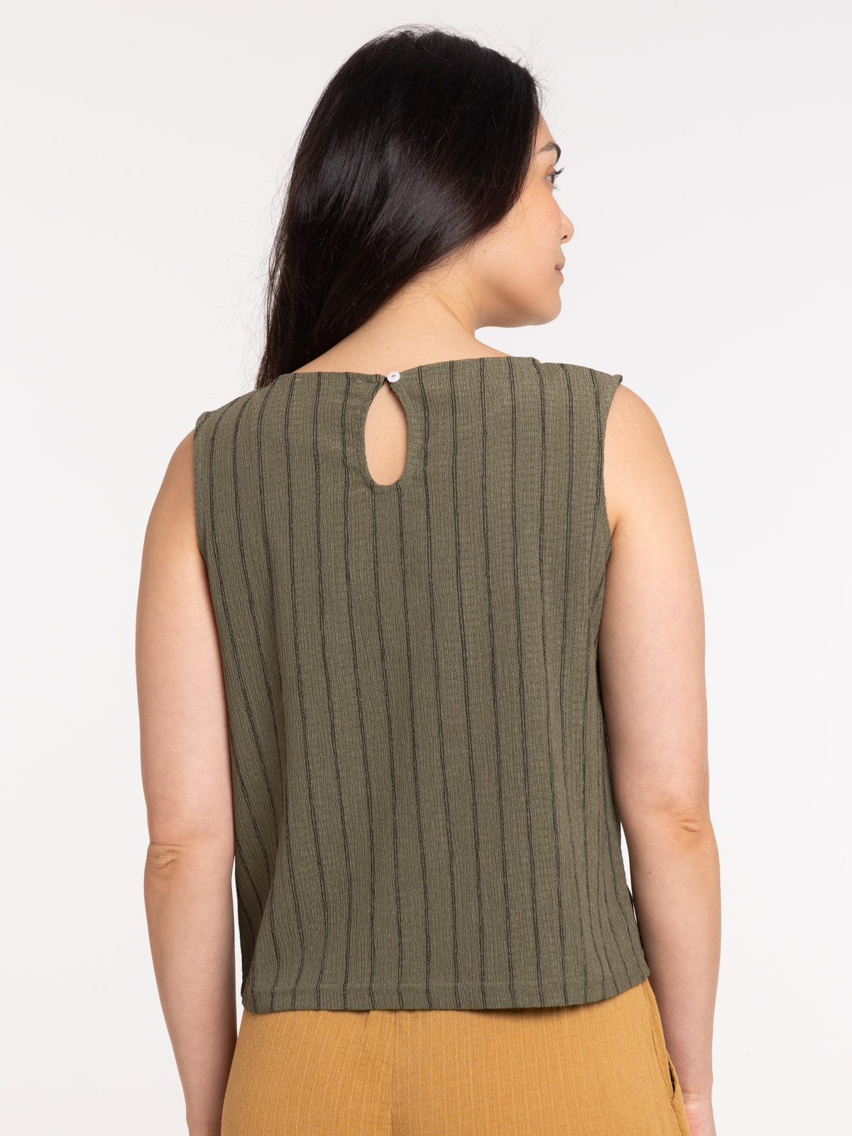 Débardeur col rond vert sombre femme Débardeur col rond vert sombre femme