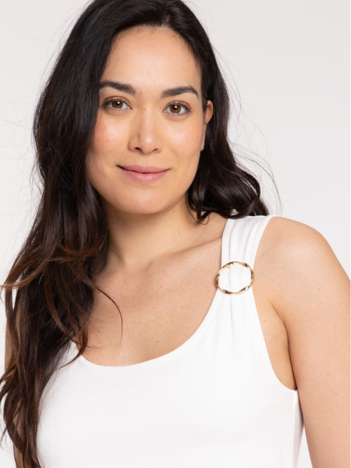 Débardeur rond doré femme