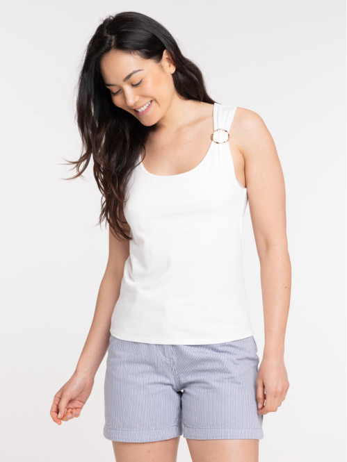 Débardeur rond doré femme