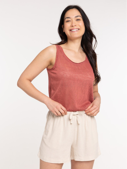 Débardeur femme marsala