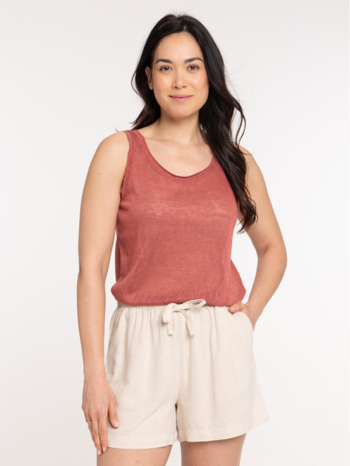 Débardeur femme marsala