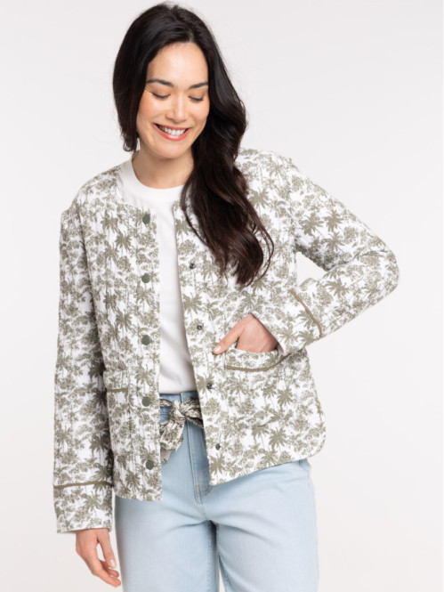 Veste motif palmier all...