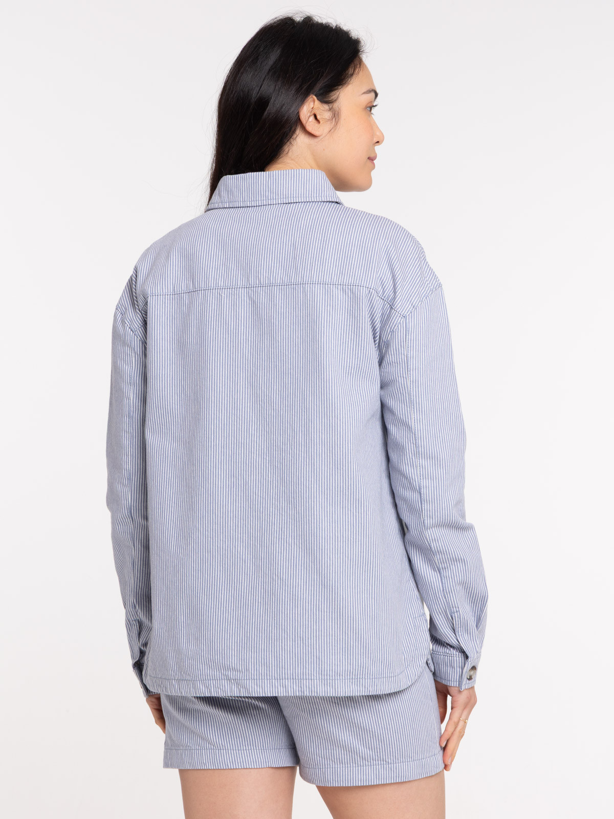 Veste femme rayée stormy blue