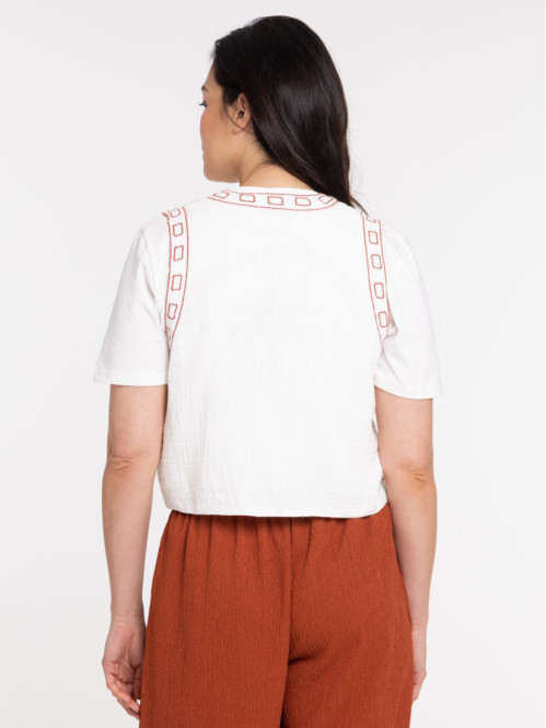 Veste brodée sans manches...