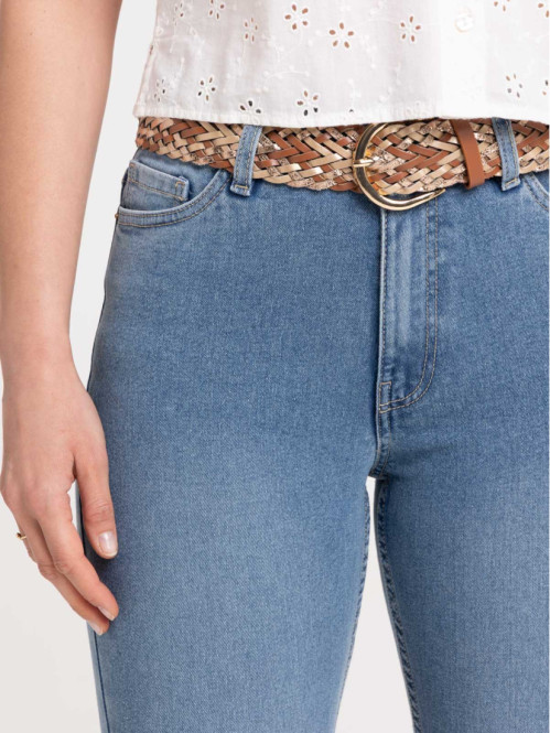 Jean flare ceinture tressée...