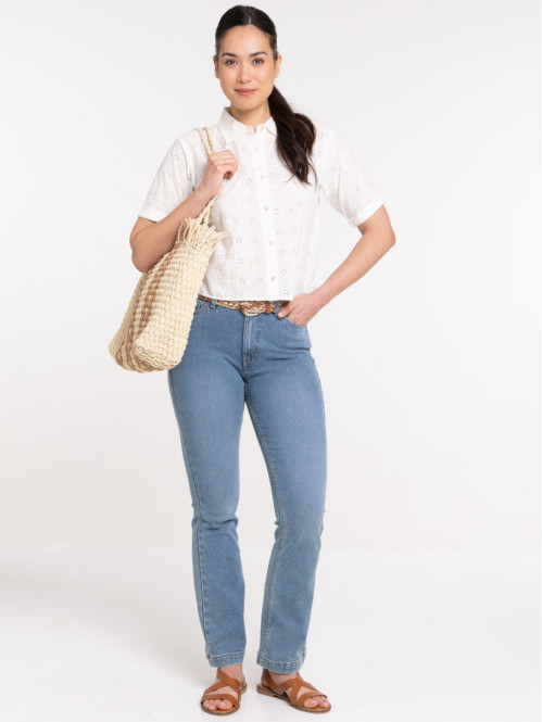 Jean flare ceinture tressée...