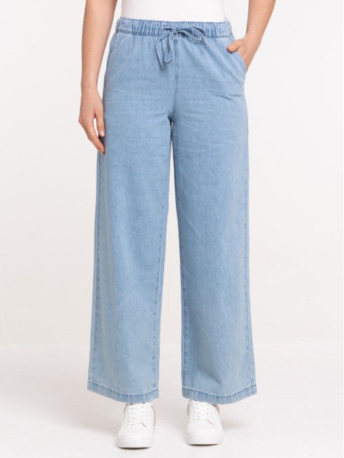Jean femme wide leg double...
