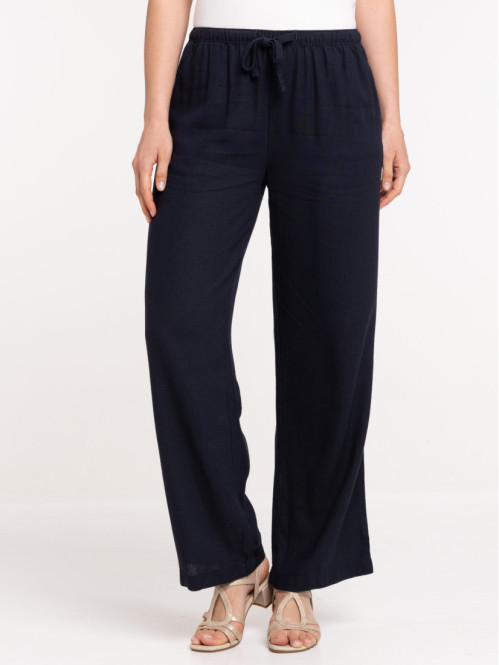 Pantalon coloris marine navy femme Pantalon coloris marine navy femme