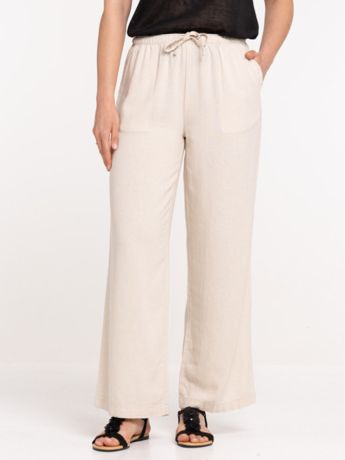 Pantalon coloris naturel femme