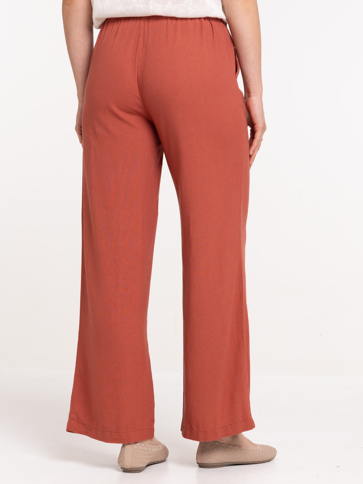 Pantalon coloris marsala femme