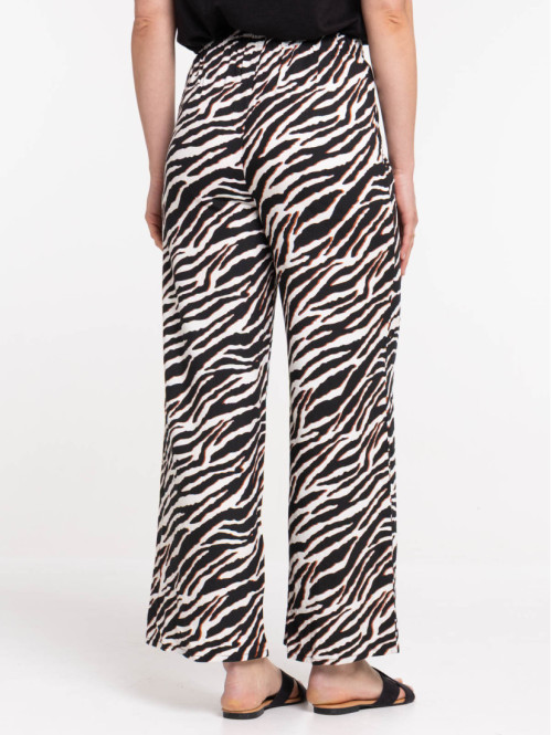 Pantalon large imprimé femme