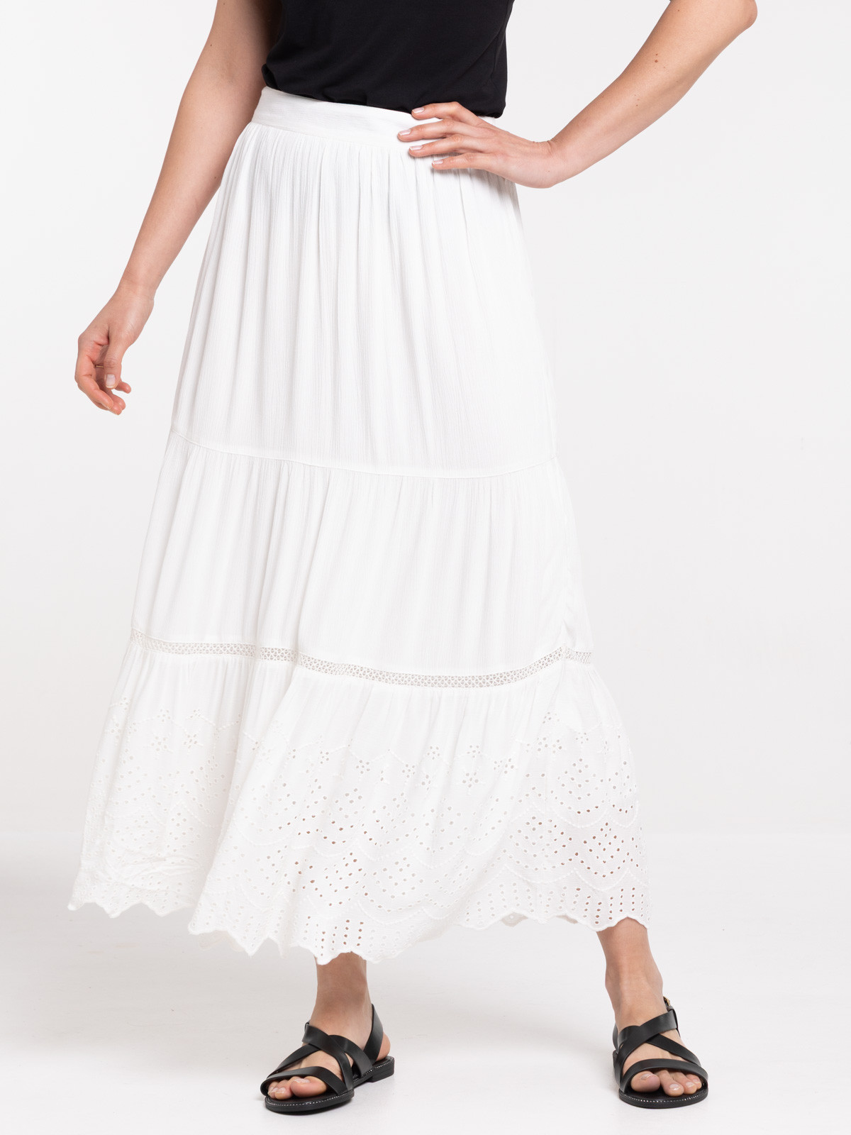 Jupe longue écru femme Jupe longue écru femme