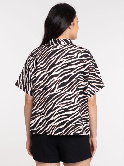 Chemise motif animalier femme