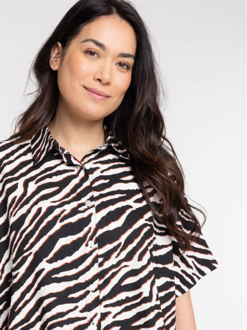 Chemise motif animalier femme