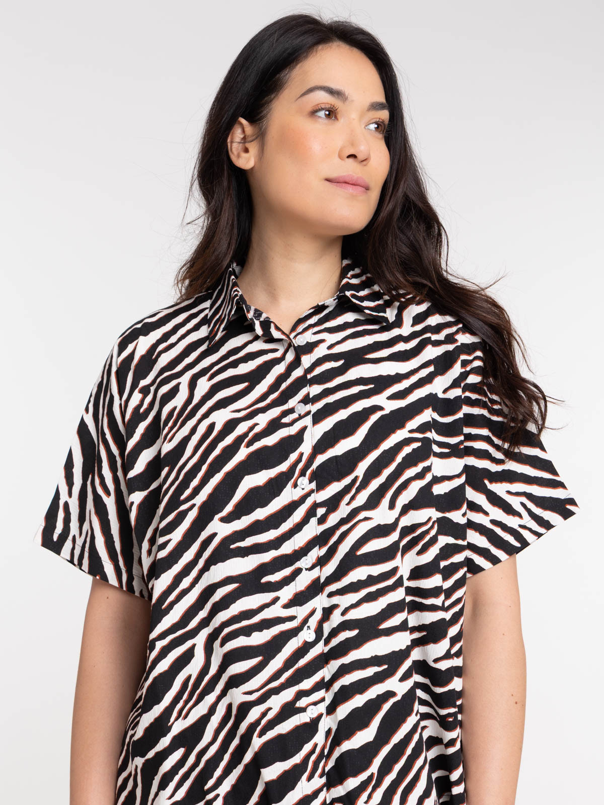 Chemise motif animalier femme