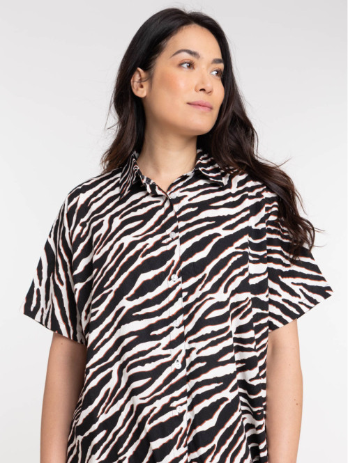 Chemise motif animalier femme