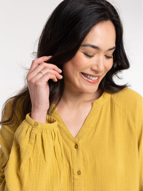 Chemise col tunisien olivette femme