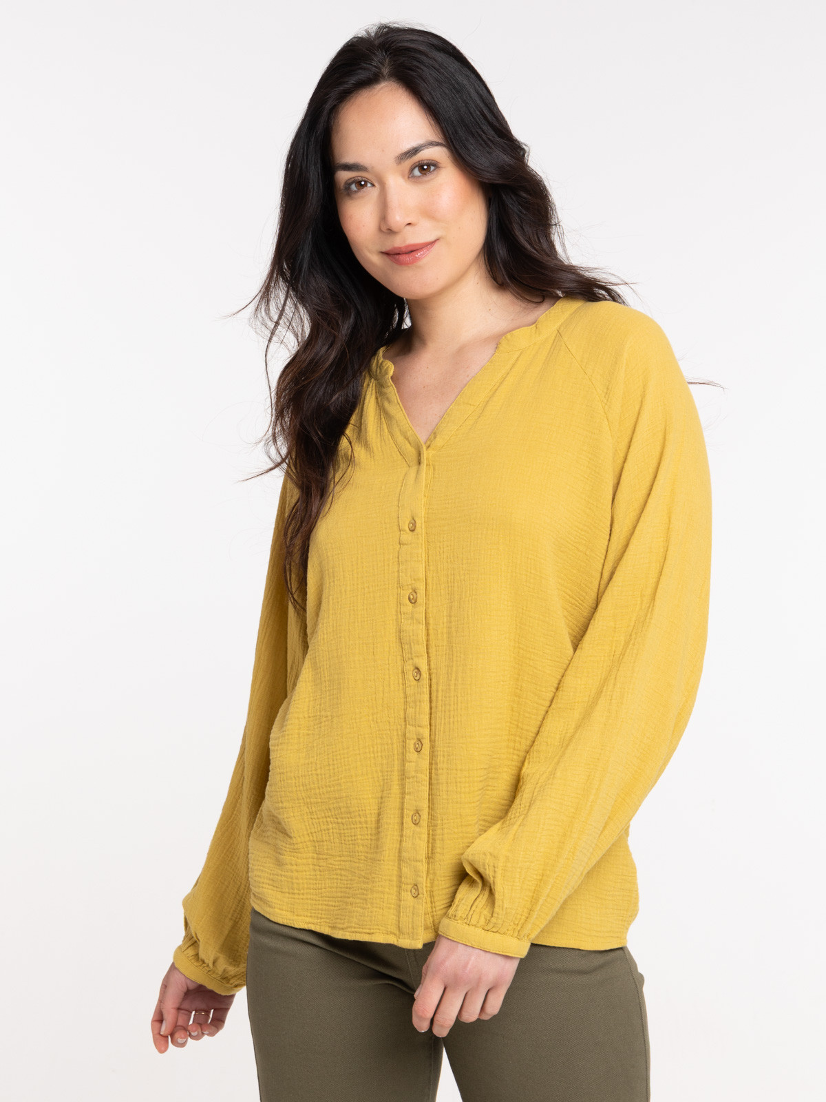 Chemise col tunisien olivette femme