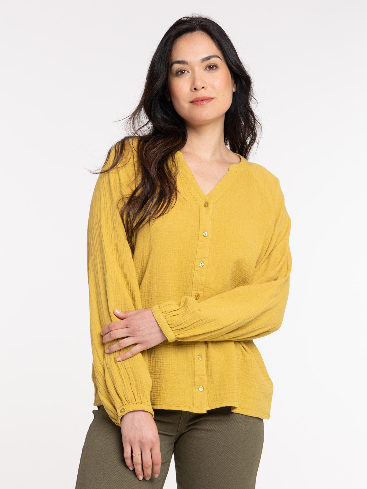 Chemise col tunisien olivette femme