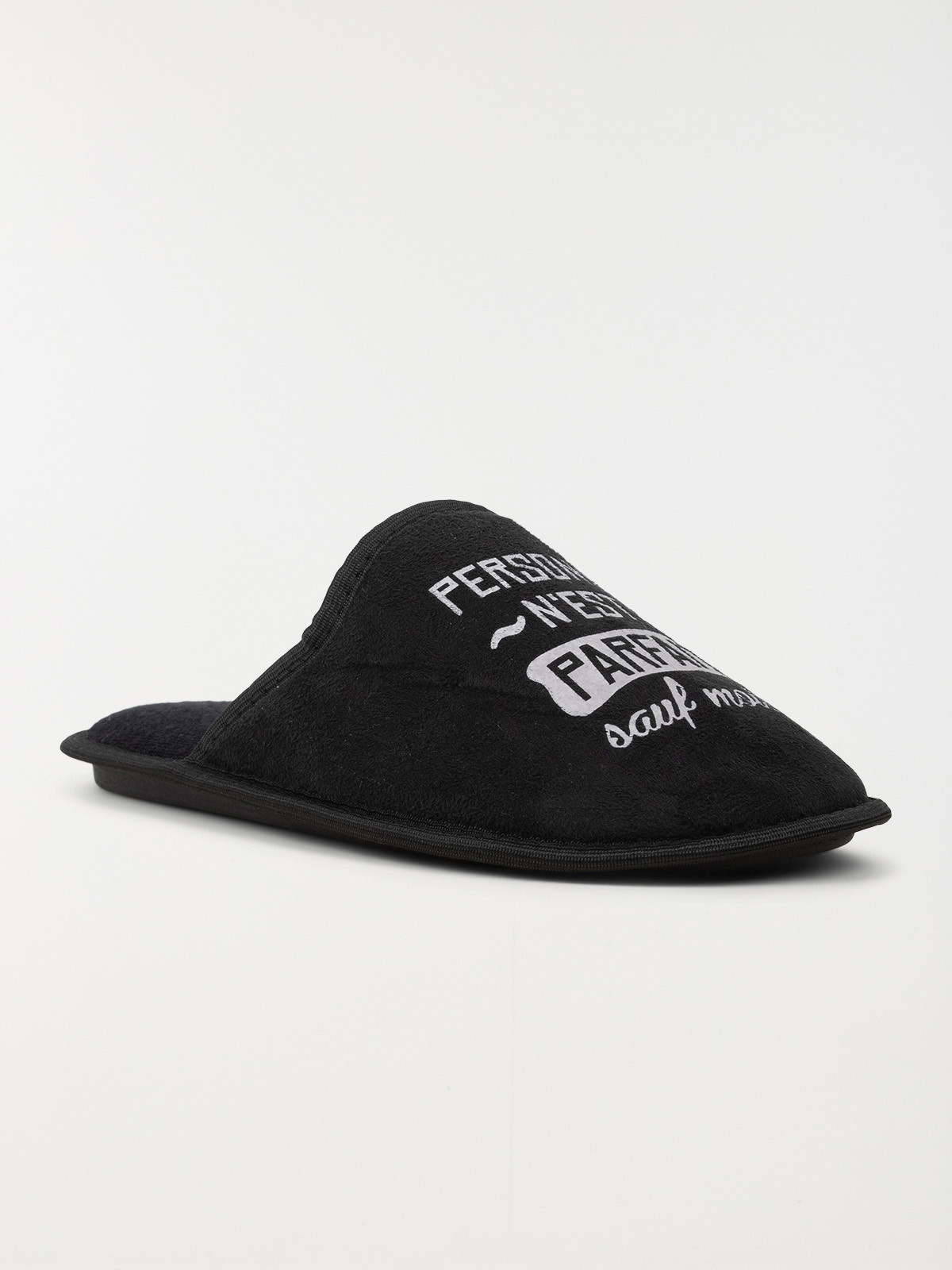 Pantoufle mule imprimé noir (40-46) Pantoufle mule imprimé noir (40-46)