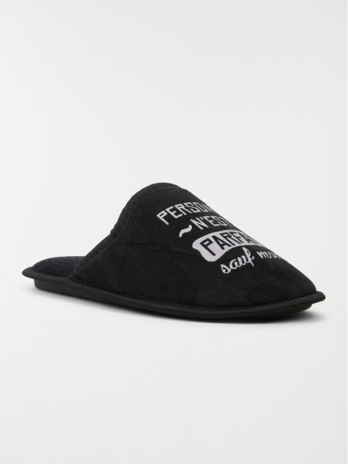 Pantoufle mule imprimé noir (40-46) Pantoufle mule imprimé noir (40-46)