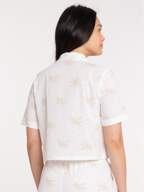 Chemise courte femme motif...