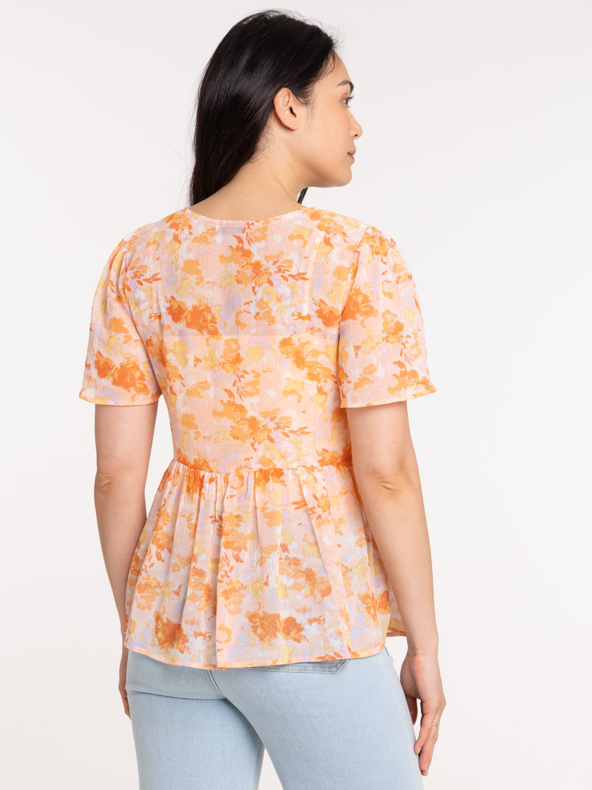 Blouse voile fleuri femme Blouse voile fleuri femme