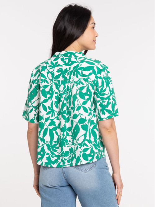 Blouse motif végétal femme