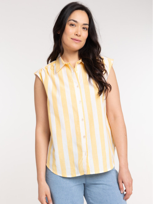 Chemise à rayures sans...