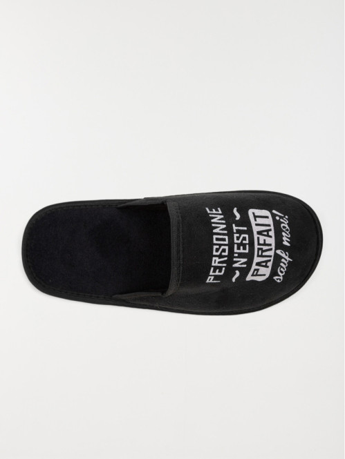 Pantoufle mule imprimé noir (40-46) Pantoufle mule imprimé noir (40-46)