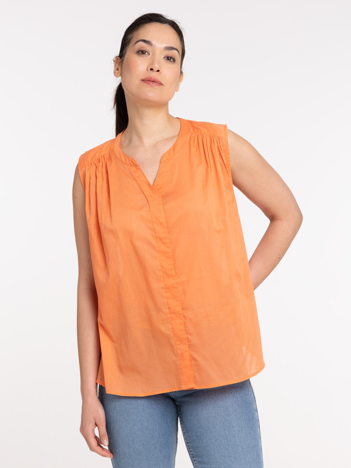 Chemise femme deep orange