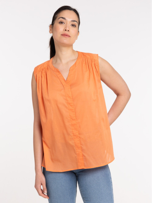 Chemise femme deep orange