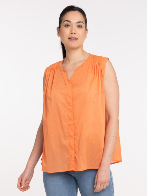 Chemise femme deep orange