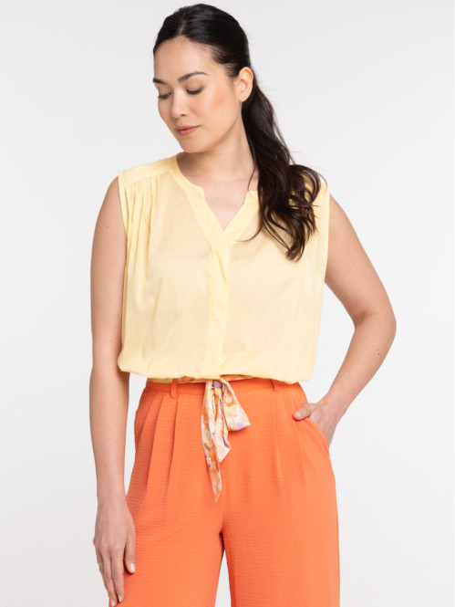 Chemise femme jaune summer