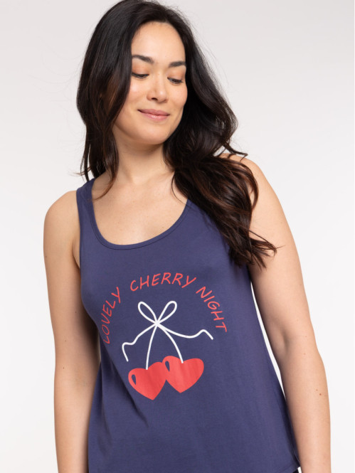 Pyjama court cerises femme Pyjama court cerises femme