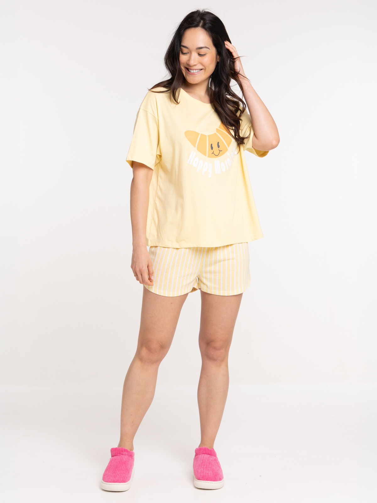 Pyjama court Happy morning femme Pyjama court Happy morning femme