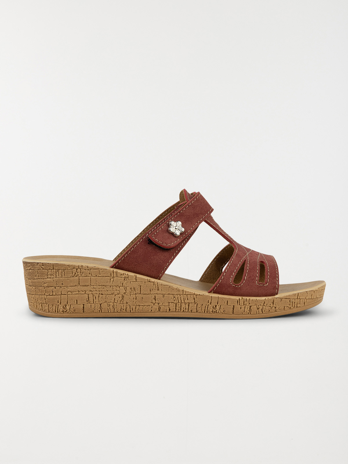 Mule confort femme rouge (36-41)