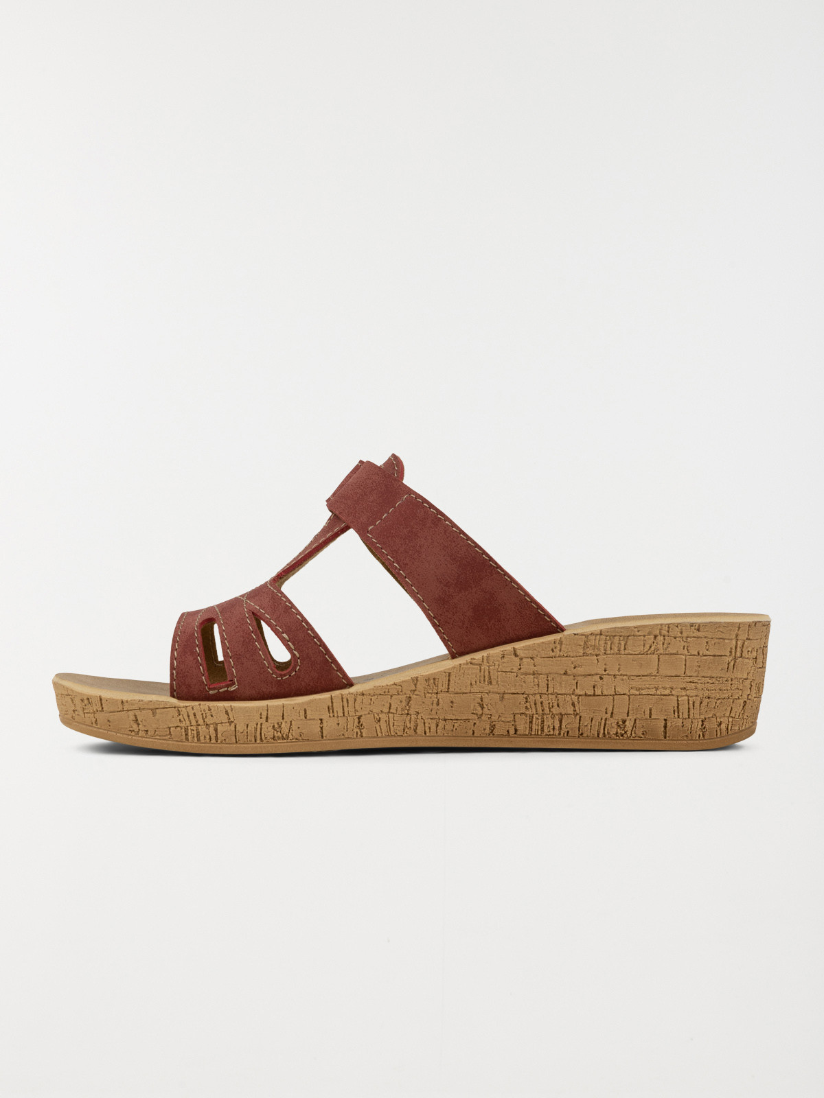 Mule confort femme rouge (36-41)