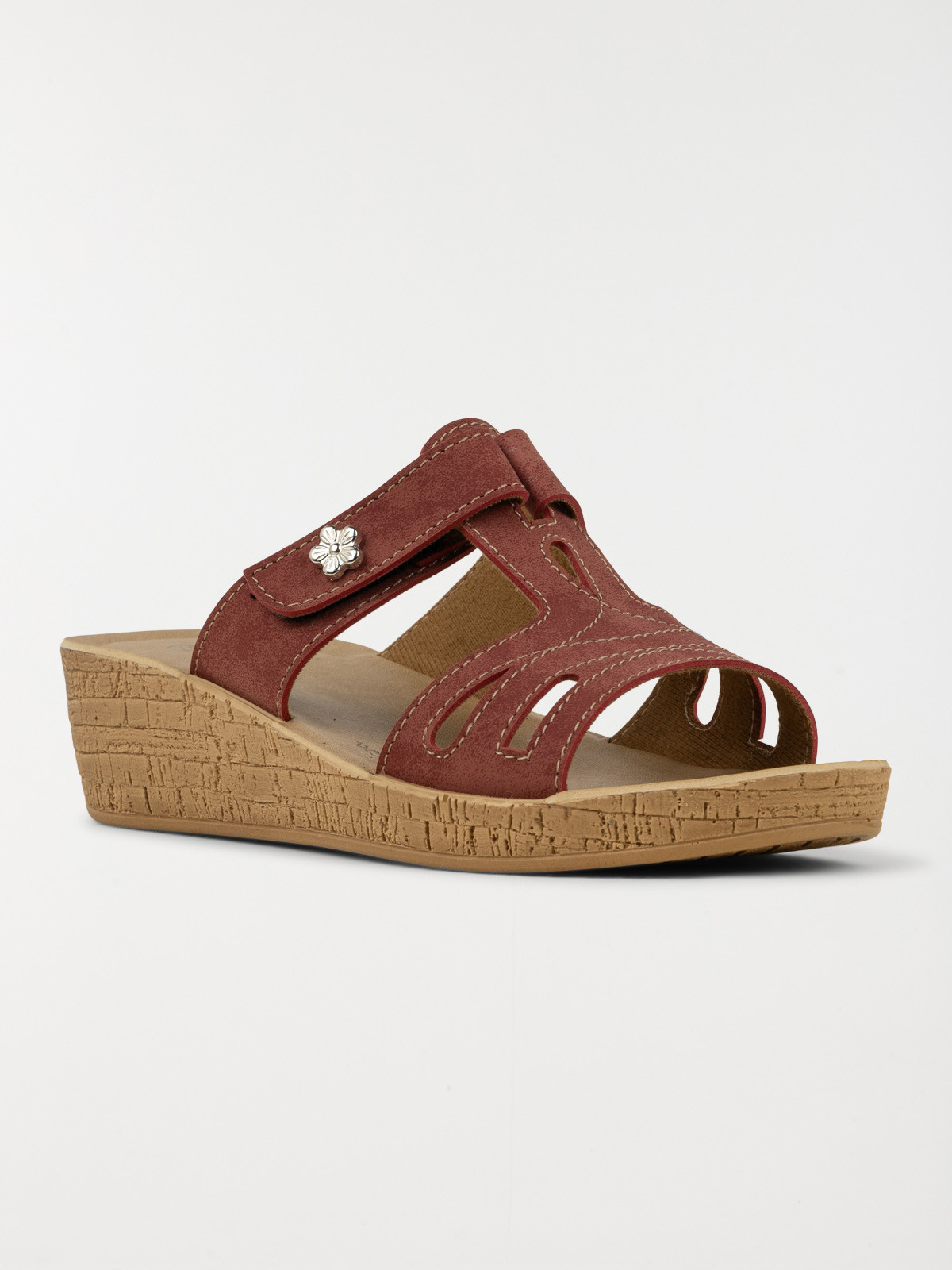 Mule confort femme rouge (36-41)