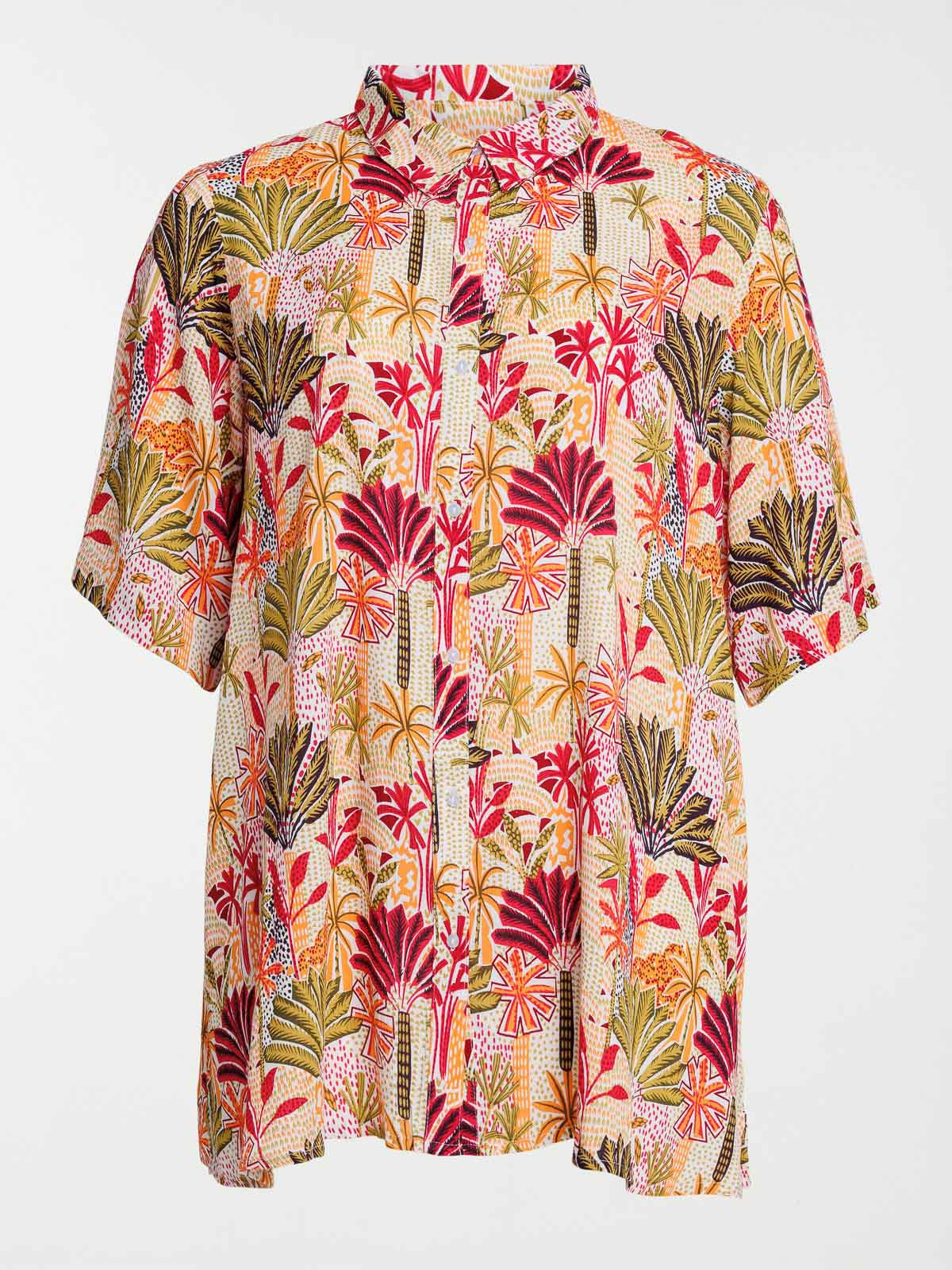 Chemise fluide motif grande taille femme