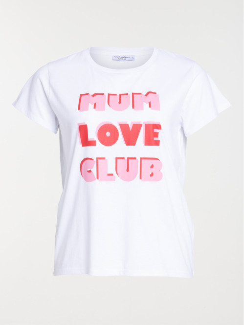 Tee-shirt Mum love club femme