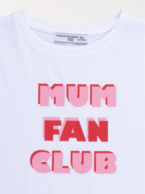 T-shirt Mum fan club fille...