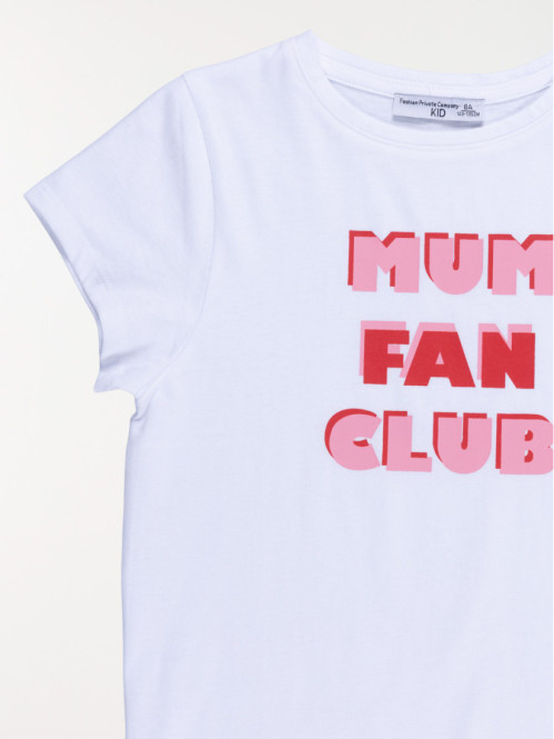T-shirt Mum fan club fille...