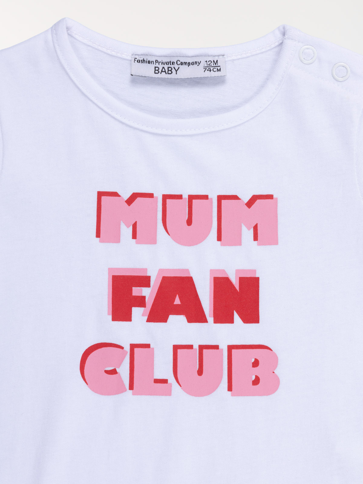 T-shirt mum fan club fille (3-36M)