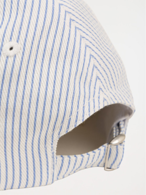 Casquette rayée coeurs femme