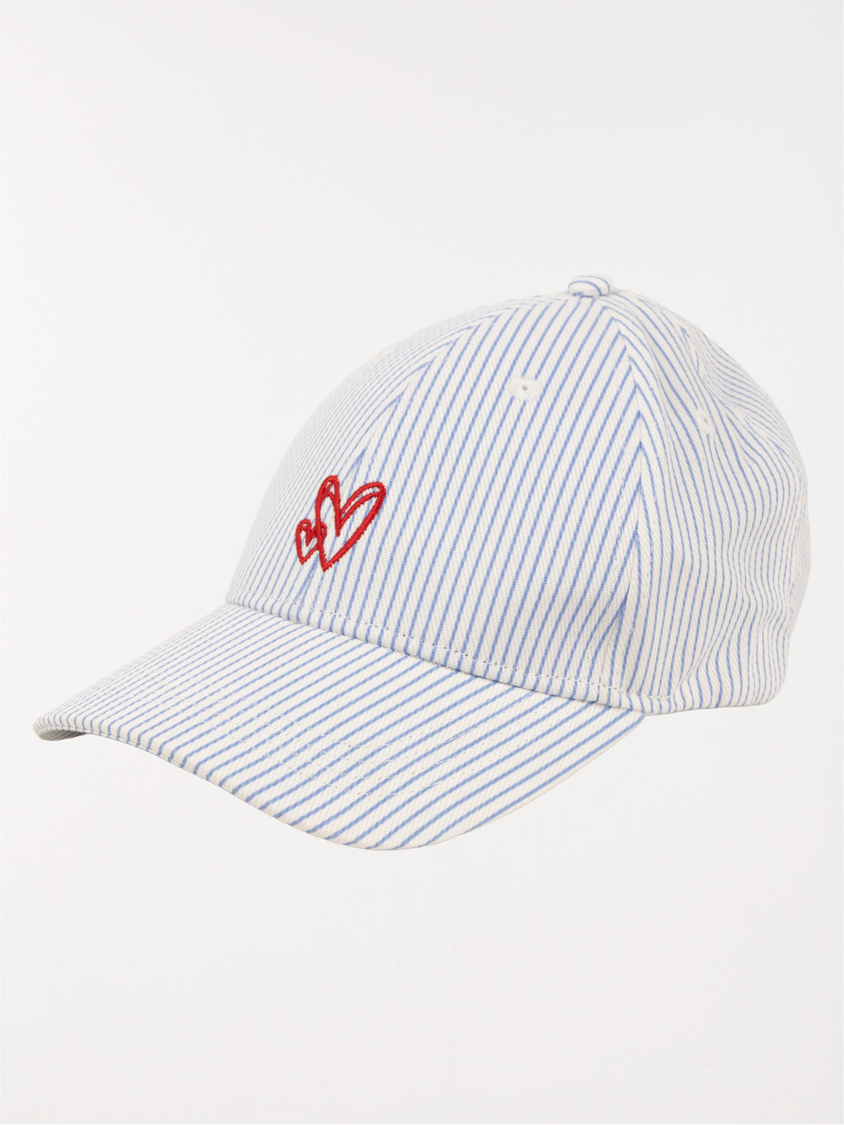 Casquette rayée coeurs femme Casquette rayée coeurs femme